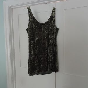 Olive Shiny Short Dress - Brand New